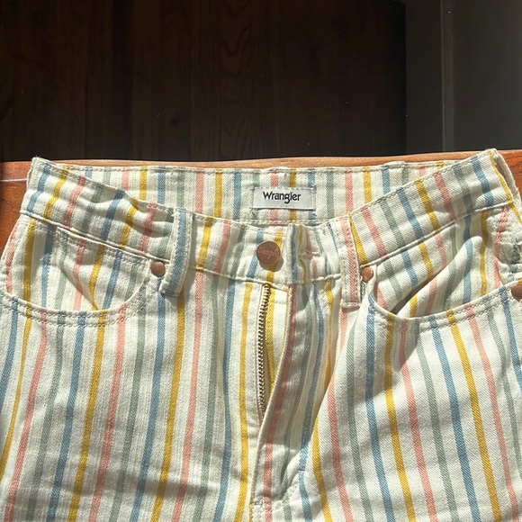 • Wrangler • pinstripe wide leg jeans - Picture 1 of 4